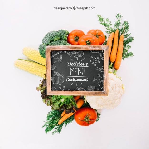 Free Healthy Vegetarian Mockup Psd