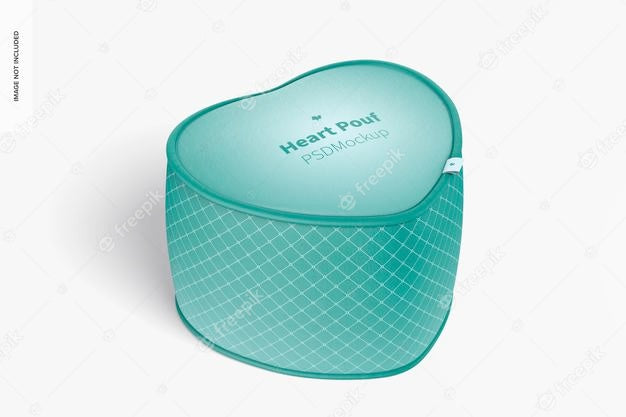 Free Heart Pouf Mockup Psd