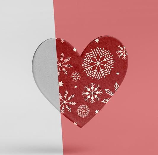 Free Heart Shape Ornament Mock-Up Psd