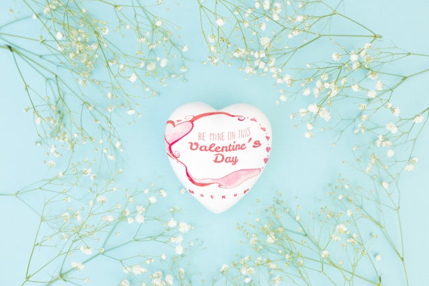 Free Heart Shaped Box Mockup For Valentine Psd