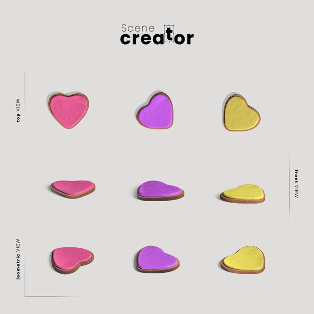 Free Heart Shapes For Scene Creator Psd