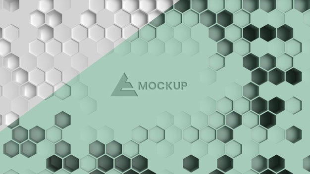 Free Hexagonal 3D Background Psd