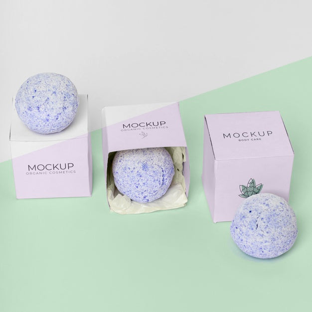 Free High Angle Bath Bombs And Boxes Psd