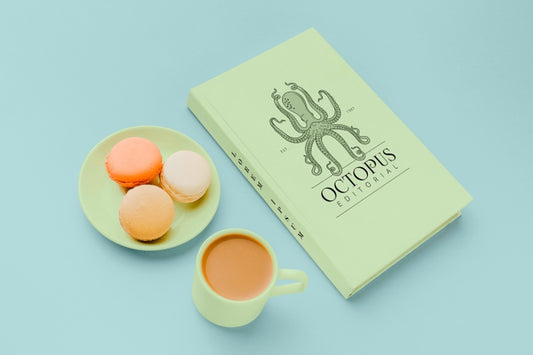 Free High Angle Book Cover Mock-Up Assortment Psd