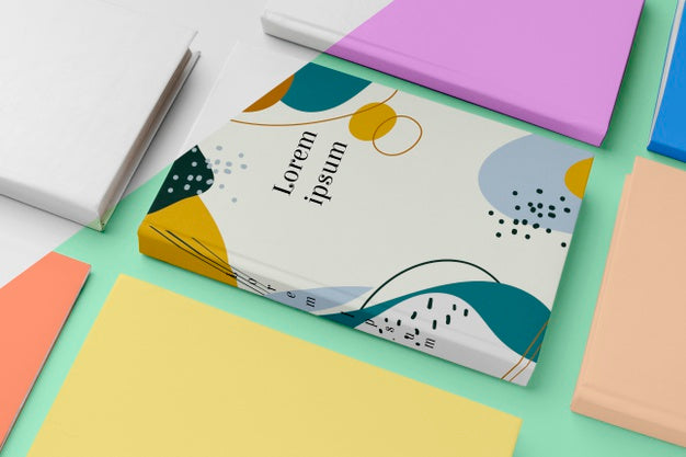 Free High Angle Books Assortment Psd