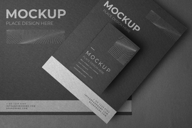 Free High Angle Corporation Stationery Mock-Up Assortment Psd
