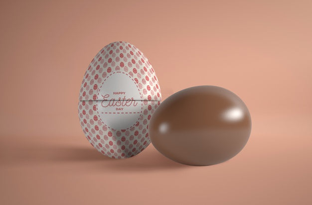 Free High Angle Easter Eggs Psd