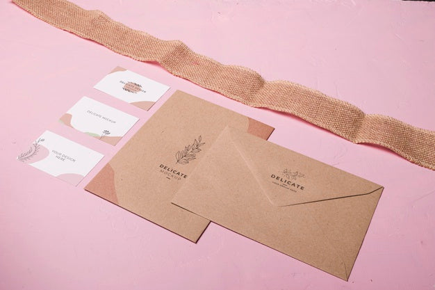 Free High Angle Envelope And Ribbon Psd