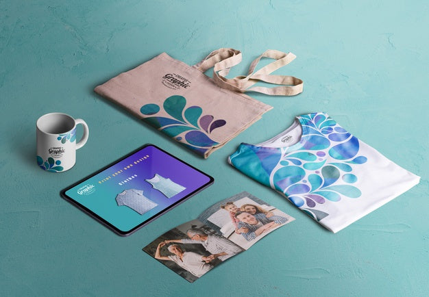 Free High Angle Of Creative Graphic Designer Desk Psd