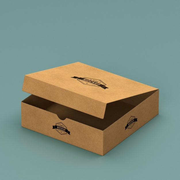 Free High Angle Of Packaging Box Mock-Up Psd