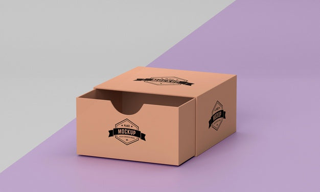 Free High Angle Of Packaging Box Mock-Up Psd