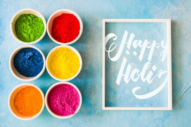 Free Holi Festival Mockup With Frame Psd