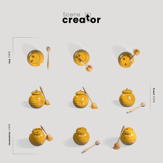 Free Honey View Of Spring Scene Creator Psd