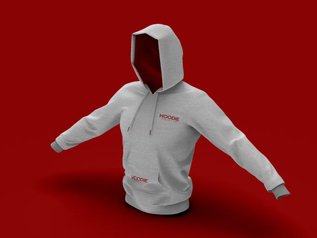 Free Hooded Sweatshirt Mockup Psd