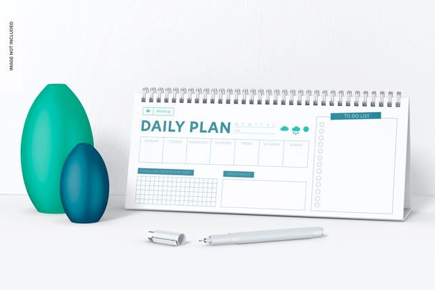 Free Horizontal Desk Calendars Mockup, Front View Psd