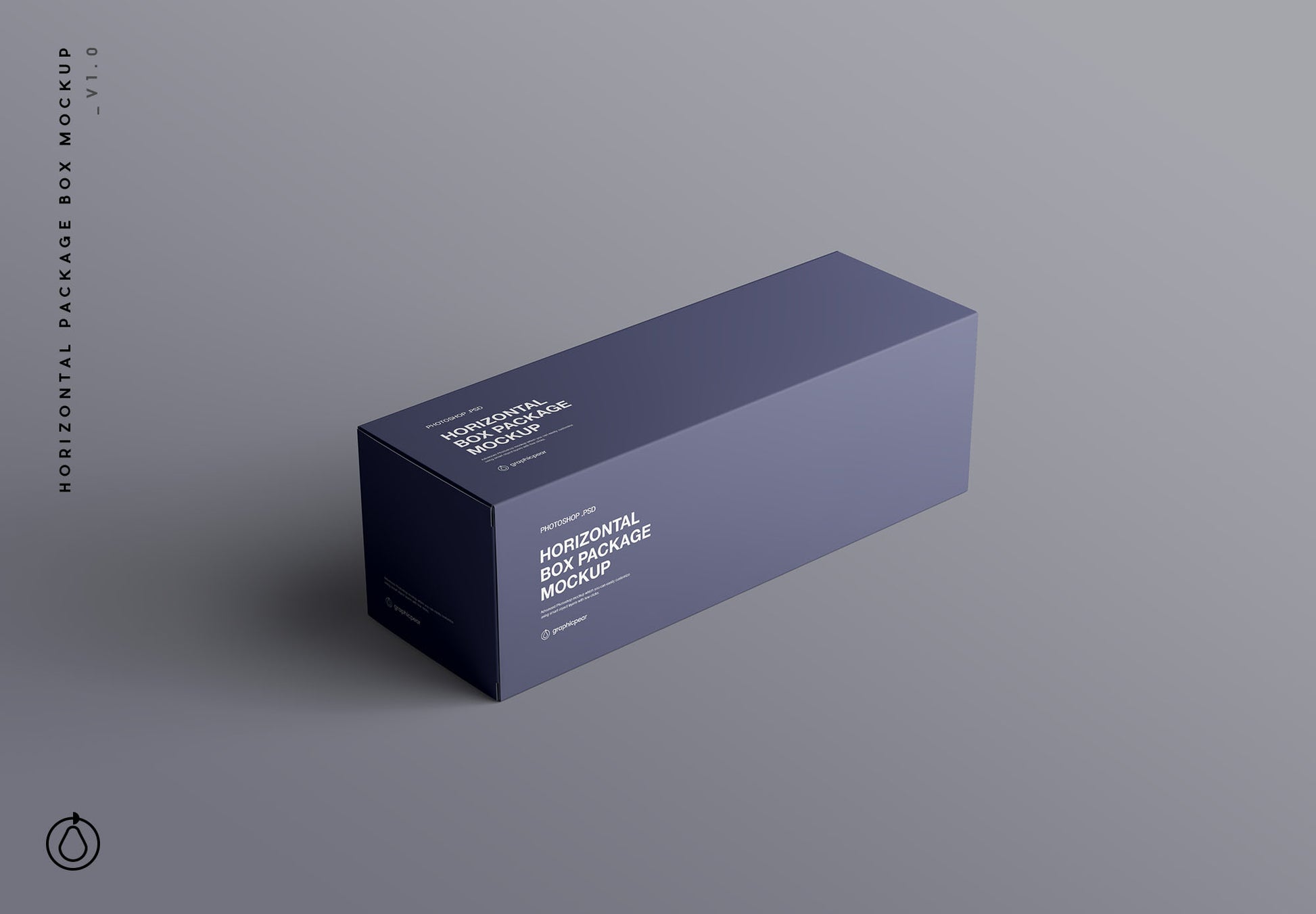 Free Horizontal Package Box Mockup