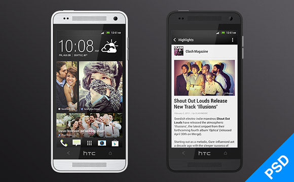 Free Htc One Mini Mockup