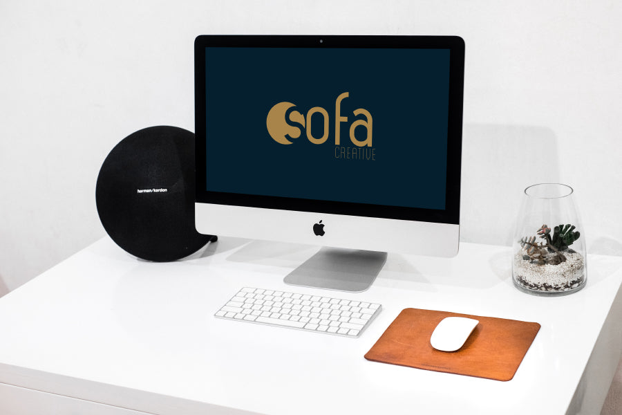 Free Clean Workspace Mockup with iMac