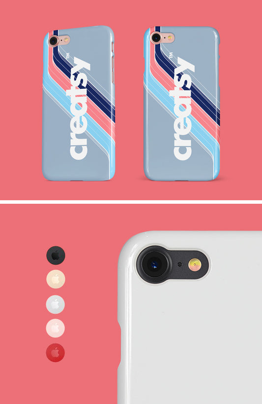 Free Glossy iPhone with Plastic Case MockUp