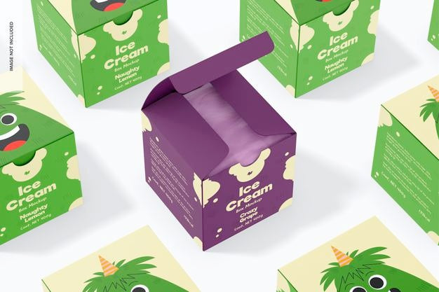 Free Ice Cream Boxes Mockup Psd