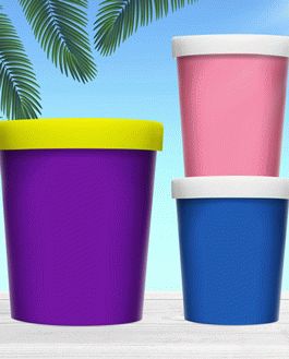 Free Ice Cream Bucket Tub Mockup Psd