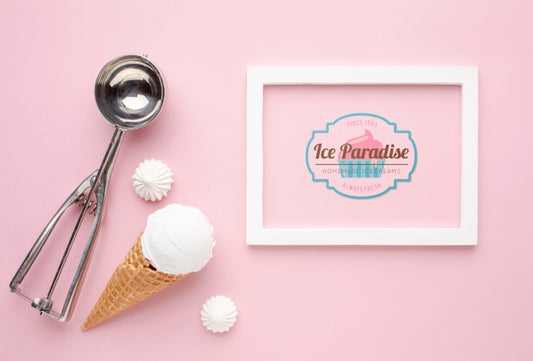 Free Ice Cream Concept Mock-Up Psd