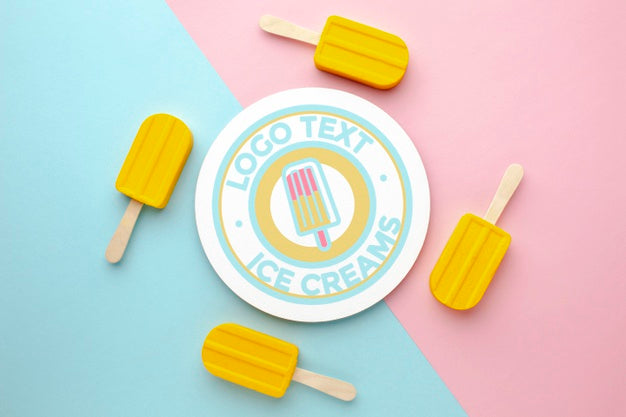 Free Ice Cream Concept Mock-Up Psd