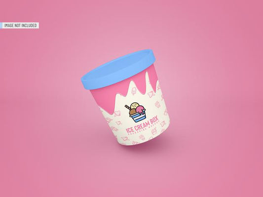 Free Ice Cream Jar Packaging Mockup Psd