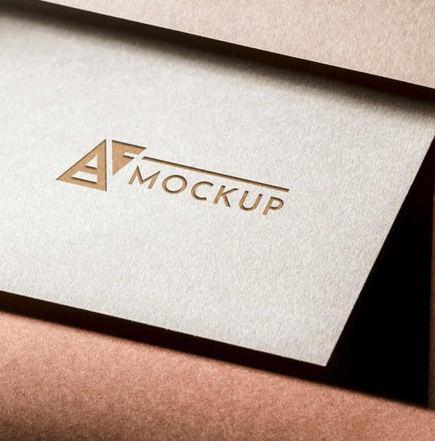 Free Identity Card Mock-Up On Brown Background Psd