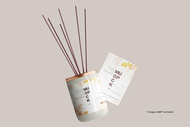 Free Incense Air Freshener Reed Diffuser Mockup Psd