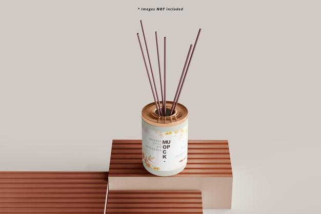 Free Incense Air Freshener Reed Diffuser Mockup Psd