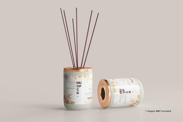 Free Incense Air Freshener Reed Diffuser Mockup Psd