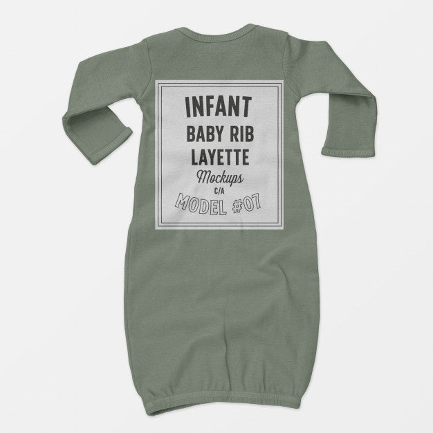 Free Infant Baby Rib Layette Mockup 07 Psd