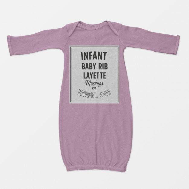 Free Infant Baby Rib Layette Mockup Psd