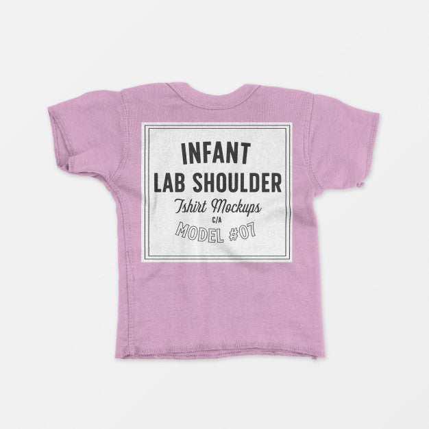 Free Infant Lap Shoulder T-Shirt Mockup Psd