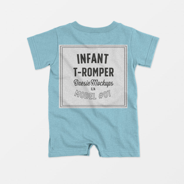 Free Infant T-Romper Onesie Mockup Psd