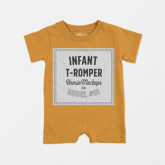 Free Infant T-Romper Onesie Mockup Psd