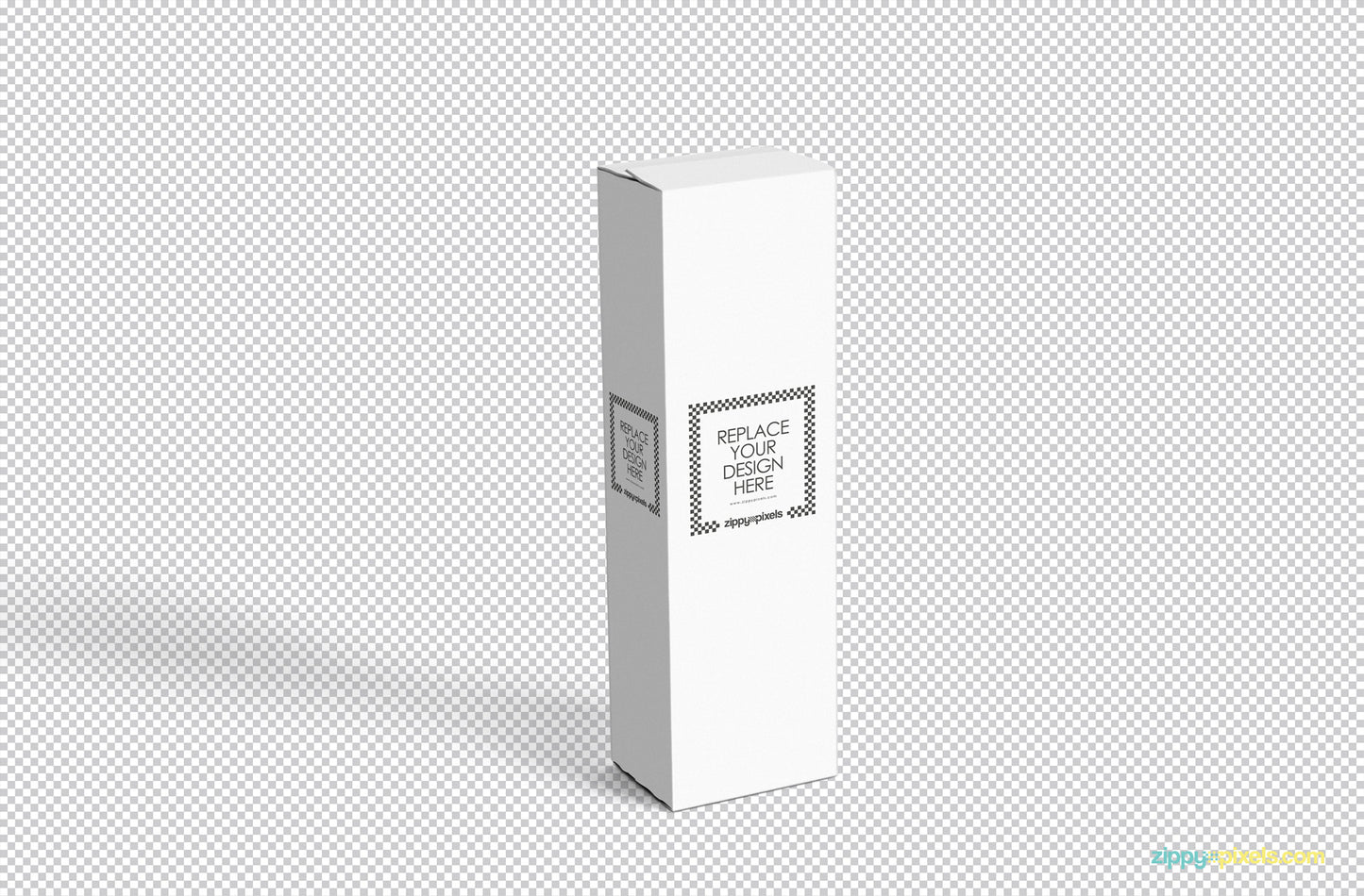 Free Vertical Box Mockup Cardboard