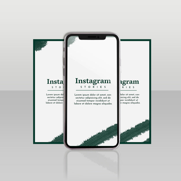 Free Instagram Post Template With Smartphone And Floral Concept Psd