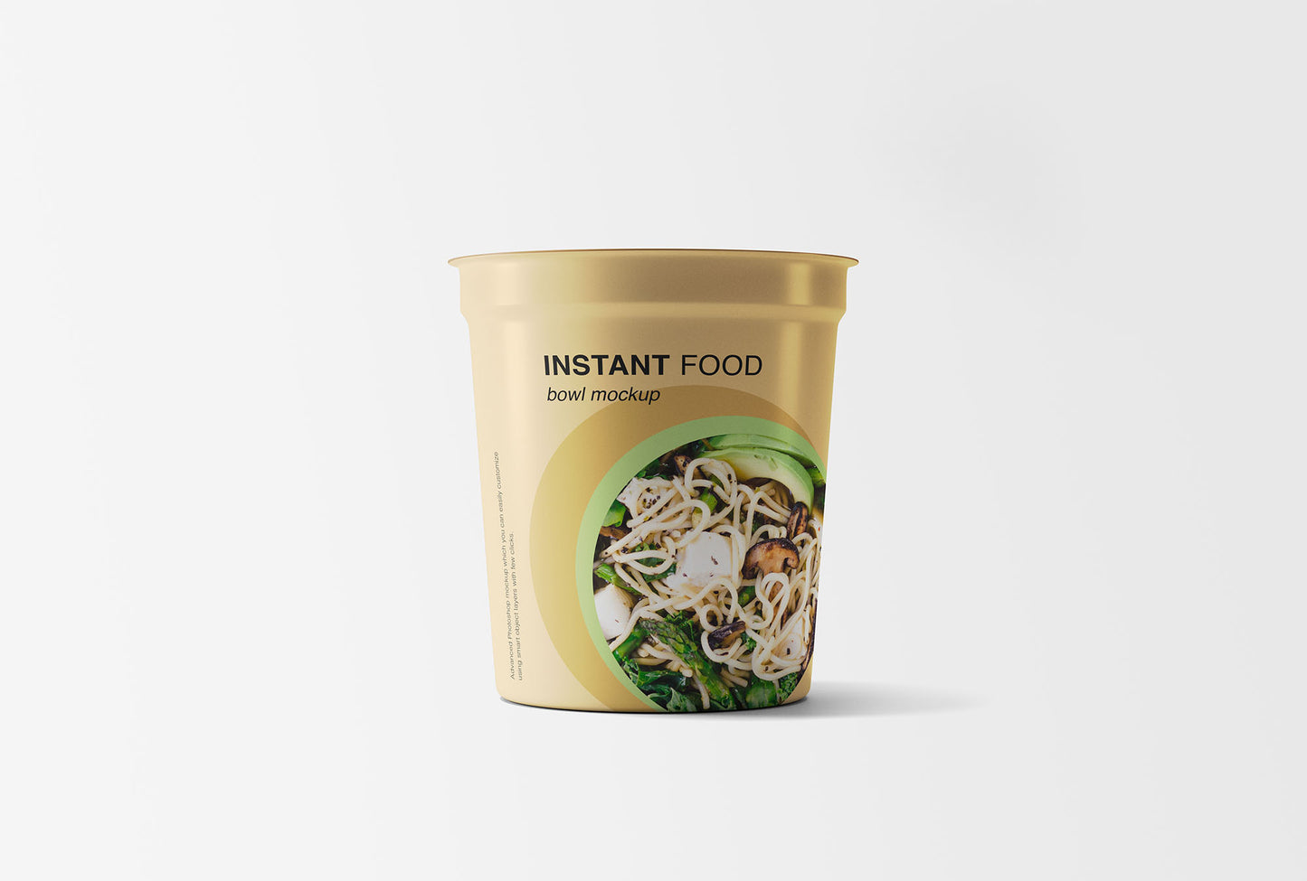 Free Instant Food Bowl Mockup