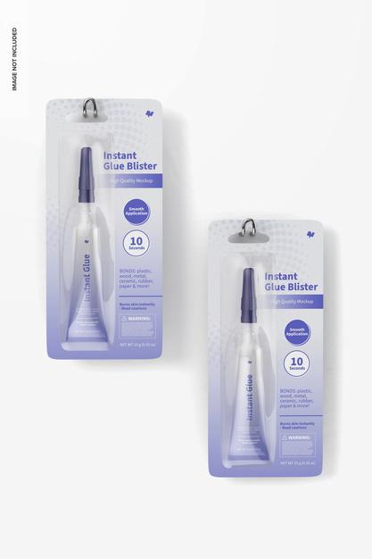 Free Instant Glue Blister Mockup Psd