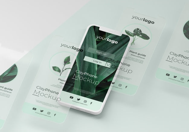 Free Interface Mock-Up On Phone Display Psd