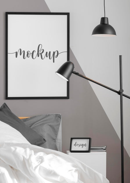 Free Interior Design With Minimal Mock-Up Frames Psd