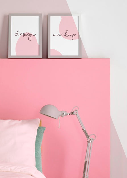 Free Interior Design With Mock-Up Frames Psd