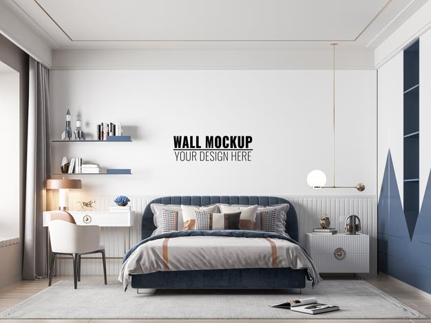 Free Interior Kids Room Wallpaper Mockup Psd