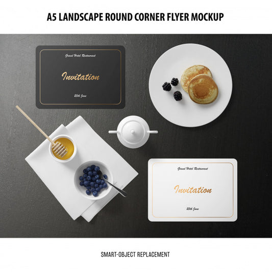 Free Invitation Card Mockup Psd