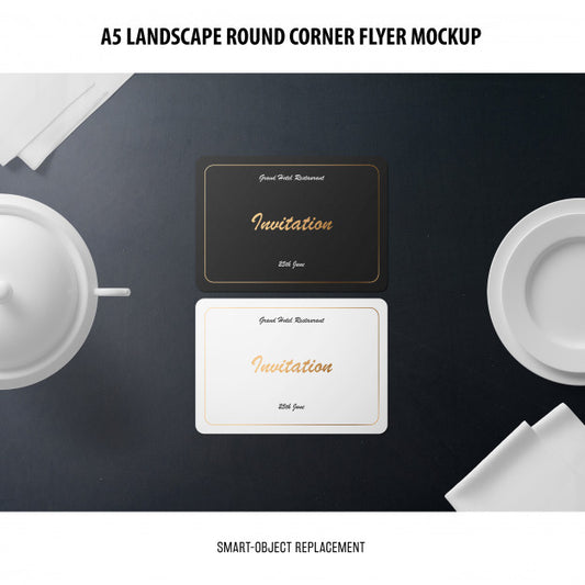 Free Invitation Card Mockup Psd