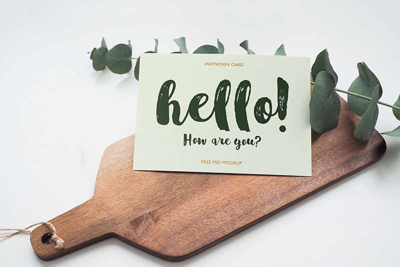 Free Invitation Card Mockup