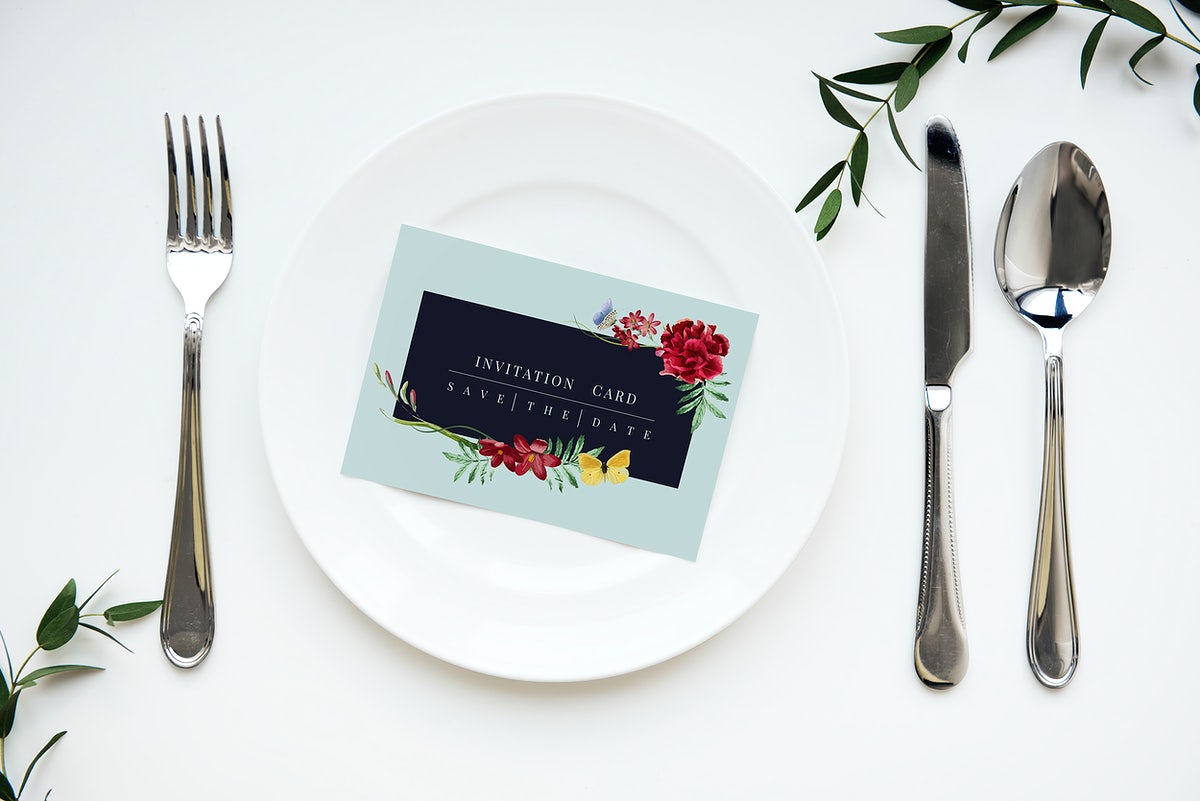 Free Invitation On A Plate Setting