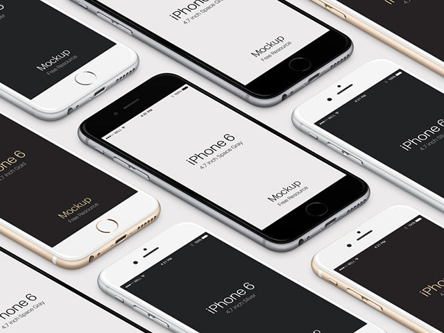 Free Iphone 6 Isometric Mockups